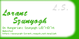 lorant szunyogh business card